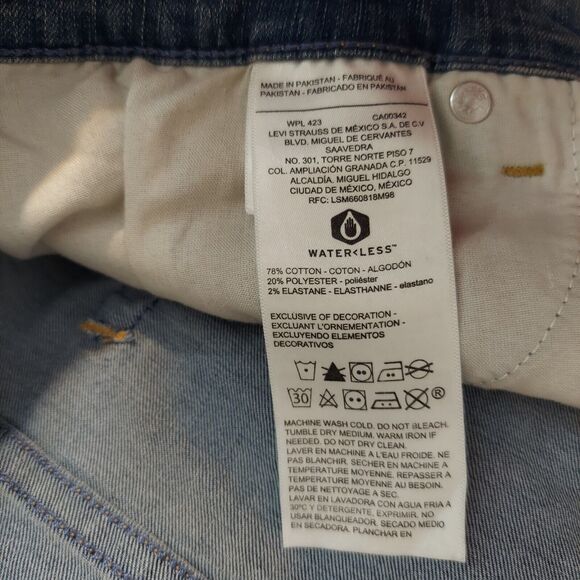 Levi's NWT Mid Rise 5" Shorts Womens Plus Sz 22 (Waist 36) Denim Cutoff Cuffed - Picture 10 of 11